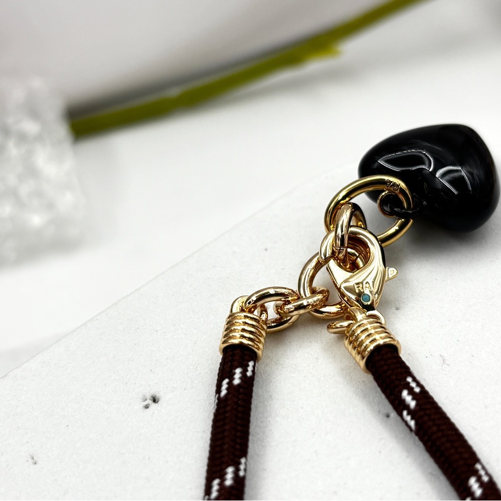 Roxanne Assoulin The Happy Cord Charm Bracelet black / burgundy firm price - Picture 7 of 8